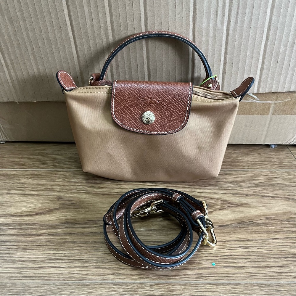 Longchamp Le Pliage Mini Cosmetic Bag Tan Tote Bag
